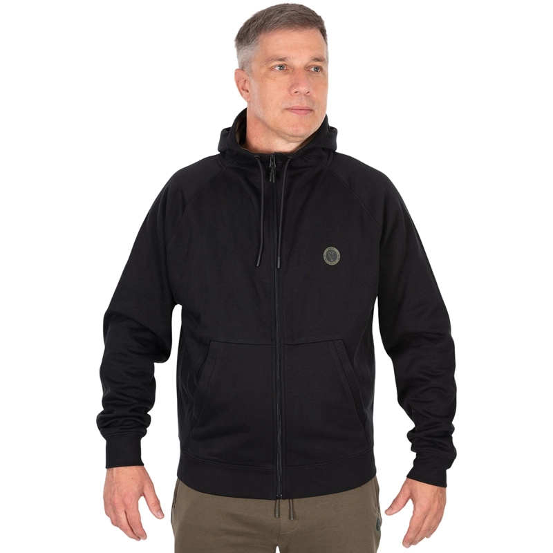 Fox Collection Zipped Hoody Black